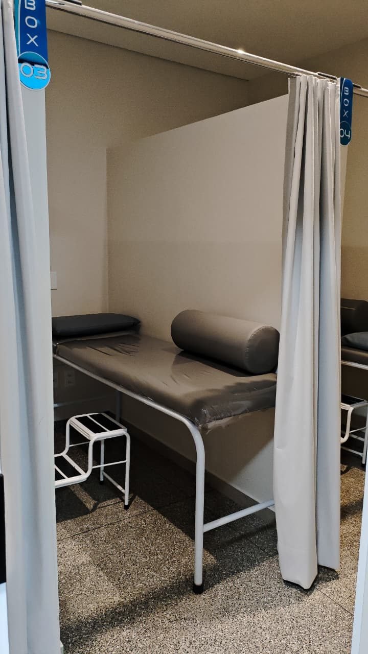 Boxes de atendimento do Invita Fisio